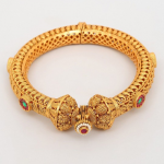 Set Of 2 Traditional Openable Kada Bangles with Studded Stone